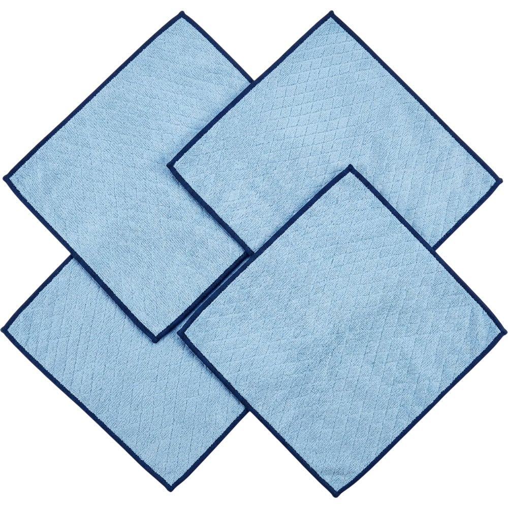Zidid Diamond-Weave Automotive Glass Cloths 40 cm Set of 4 - Product view