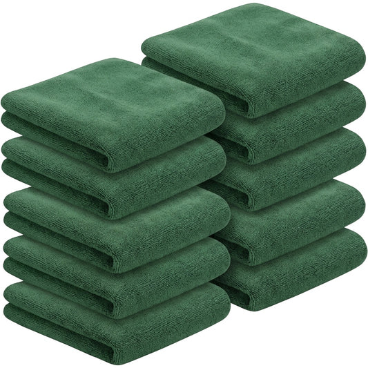 Zidid Plushline Edgeless Microfiber Detailing Towel 15 x 15 in Green 8 Pack - Product view