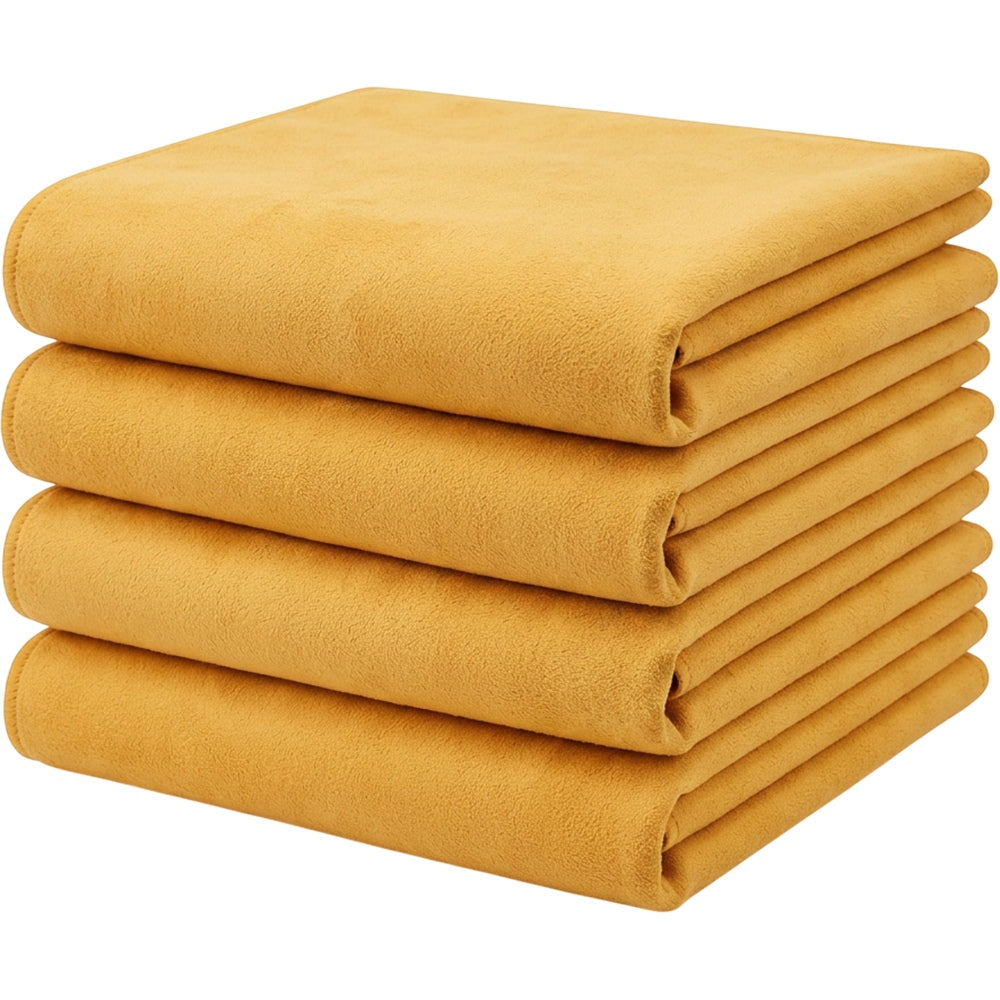 Zidid Synthetic Chamois Car Drying Cloth Amber 4 Pack