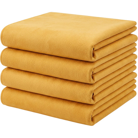 Zidid Synthetic Chamois Car Drying Cloth Amber 4 Pack