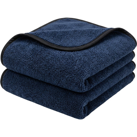 Zidid Twisted Loop Car Drying Towel Navy 2 Pack